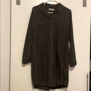Madewell Black Denim Shirtdress